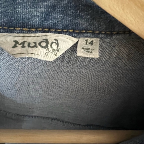 SOLD- Mudd Denim Jean Jacket Blue Long Sleeve Girls Size 14 - Picture 3 of 7